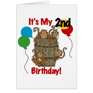 Baril de singes 2e Anniversaire Tshirts et cadeaux