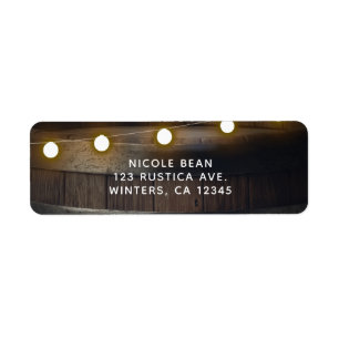 Baril en bois Carved Heart Lights Mariage rustique