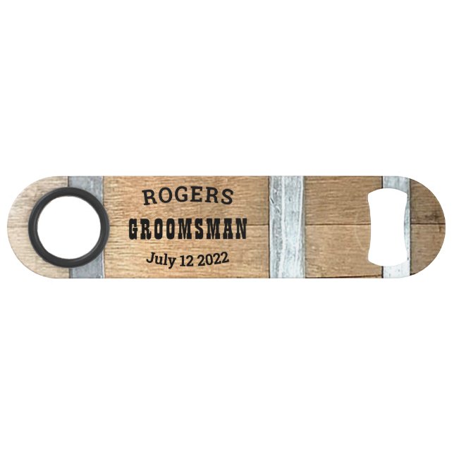 Baril Whiskey Groomsman personnalisé (Devant (Horizontal))
