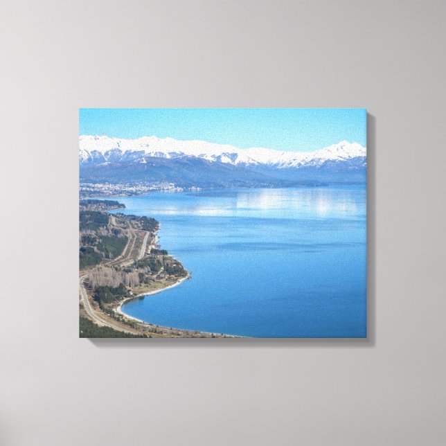 Bariloche Aerial View In Winter Canvas Print (Front)