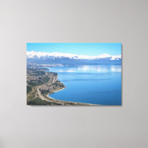 Bariloche Aerial View In Winter Canvas Print