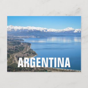 Bariloche Aerial View In Winter Postcard