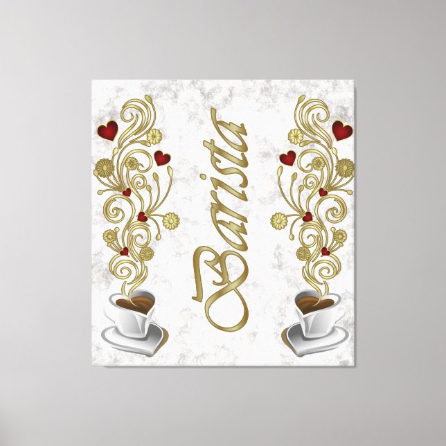 Barista 3 Panel Canvas Print (Front)