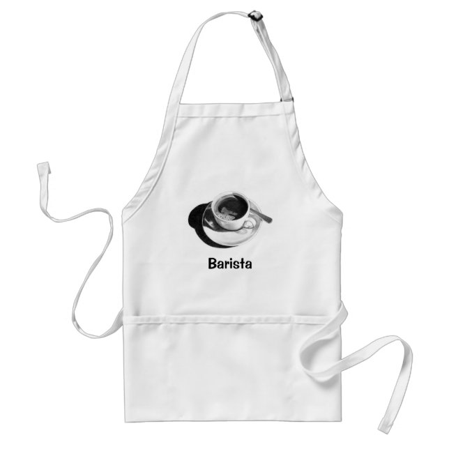 BARISTA APRON: PENCIL DRAWING, COFFEE CUP STANDARD APRON (Front)