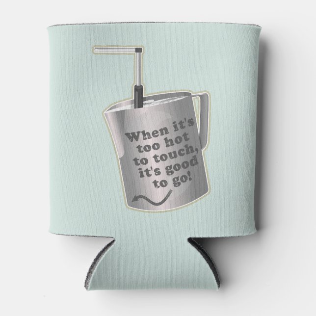  Barista cafe milk warming jug Can Cooler (Front)