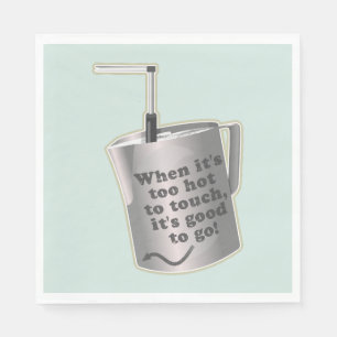 Barista cafe milk warming jug Napkin