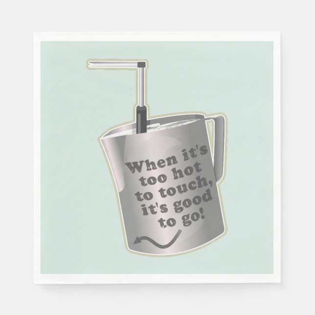  Barista cafe milk warming jug Napkin (Front)