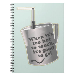 Barista cafe milk warming jug Notebook