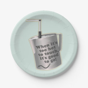 Barista cafe milk warming jug Paper Plate