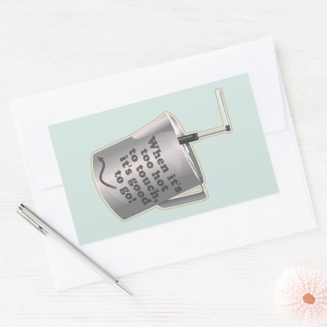  Barista cafe milk warming jug Sticker (Envelope)