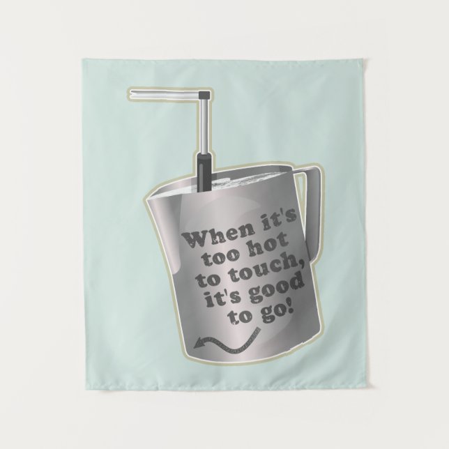  Barista cafe milk warming jug Tapestry (Front)