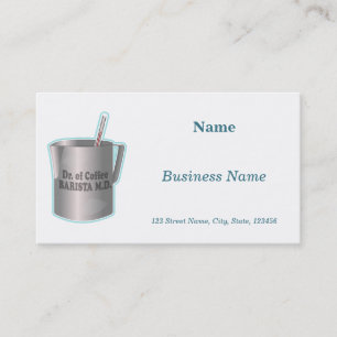  Barista coffee making funny doctor Business Card
