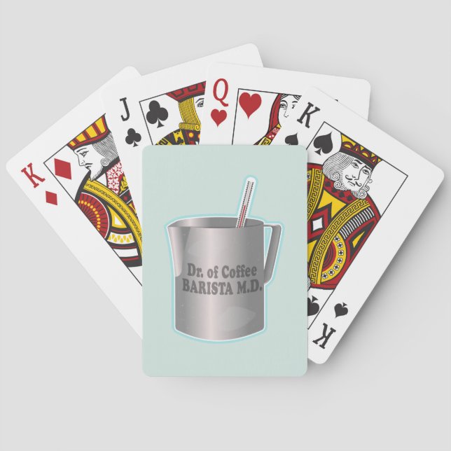  Barista coffee making funny doctor Playing Cards (Back)