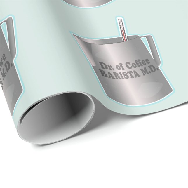  Barista coffee making funny doctor Wrapping Paper (Roll Corner)