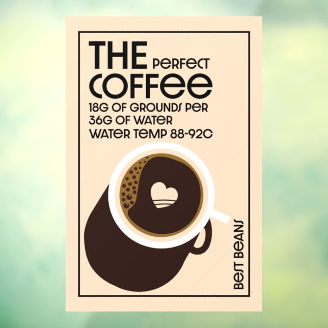 Barista Coffeeshop Window Cling (Sheet 3)