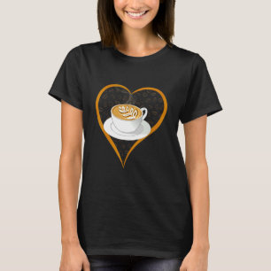 Barista Cute Coffee Heart Coffee  Cappuccino T-Shirt