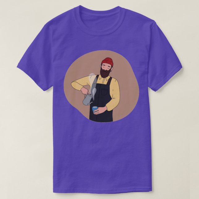 Barista Hispter T-Shirt (Design Front)