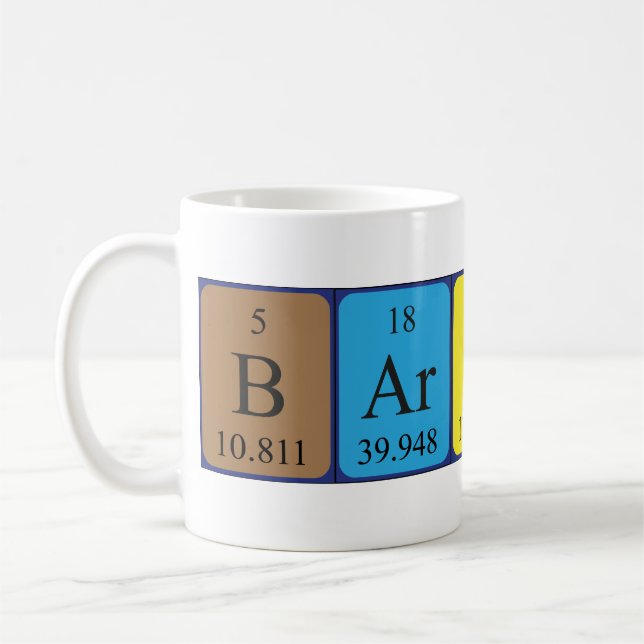 Barista nom de table périodique mug (Gauche)