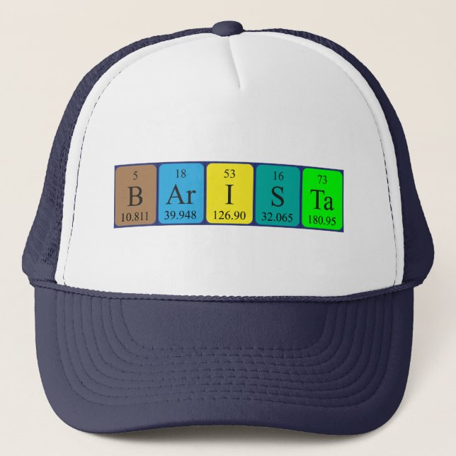 Barista periodic table name hat (Front)