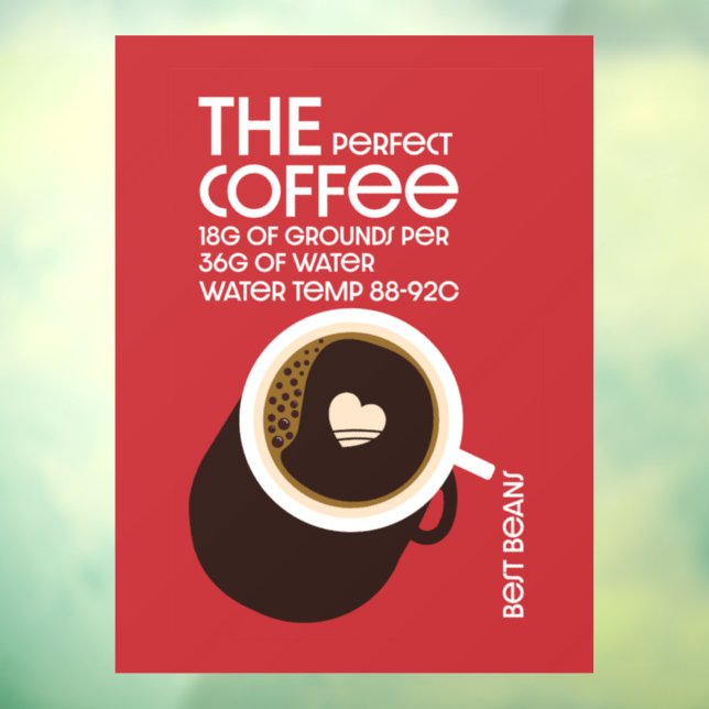 Baristas Coffee Cafe Window Cling (Sheet 3)