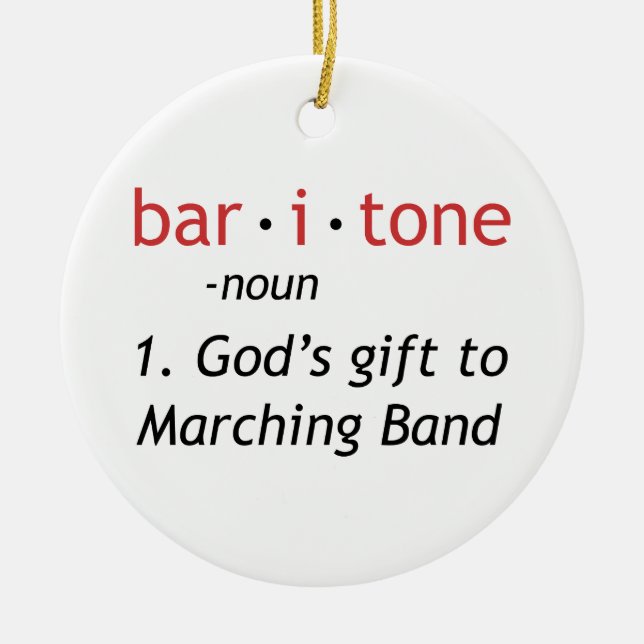 Baritone Definition Ceramic Ornament (Front)