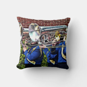 Baritone Horns and Trombones Throw Pillow