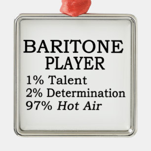 Baritone Hot Air Metal Ornament