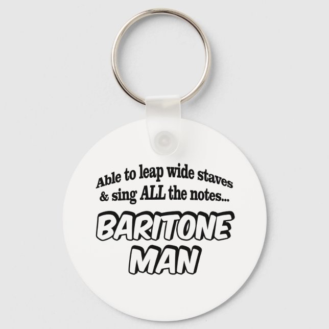 Baritone Man - Music Superhero Keychain (Front)