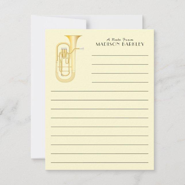Baritone Musician Band Teacher Carte Merci (Devant)