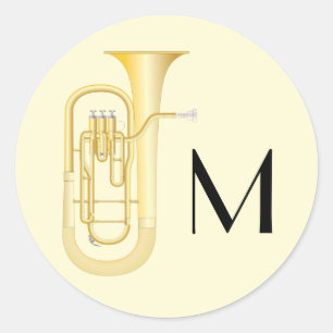Baritone Musician Band Teacher Classic Round Sticker