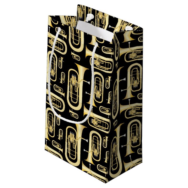 Baritone Musician Band Teacher Medium Gift Bag (Back Angled)