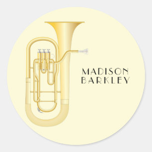 Baritone Musician Band Teacher Oval Sticker