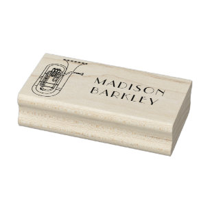 Baritone Musician Band Teacher Rubber Stamp