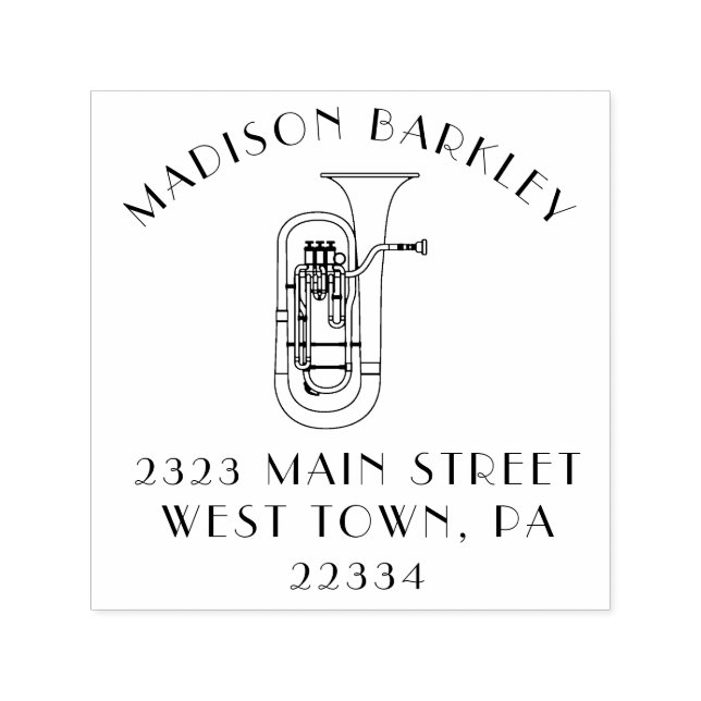 Baritone Musician Band Teacher Self-inking Stamp (Design)