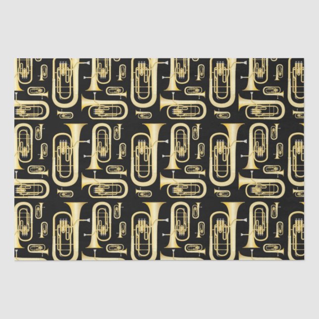 Baritone Musician Band Teacher Tissue Paper (Front)