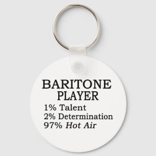 Baritone Player Hot Air Keychain
