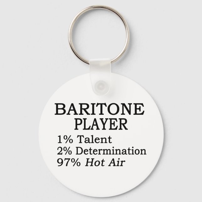 Baritone Player Hot Air Keychain (Front)