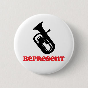 Baritone Represent 2 Inch Round Button