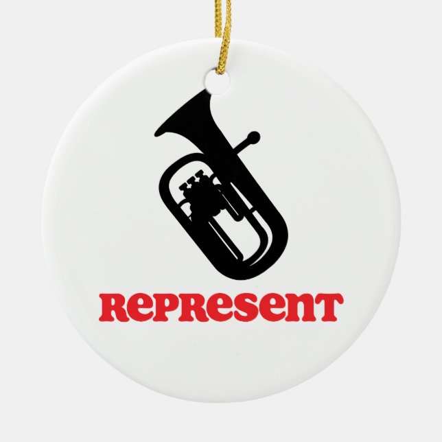 Baritone Represent Ceramic Ornament (Front)