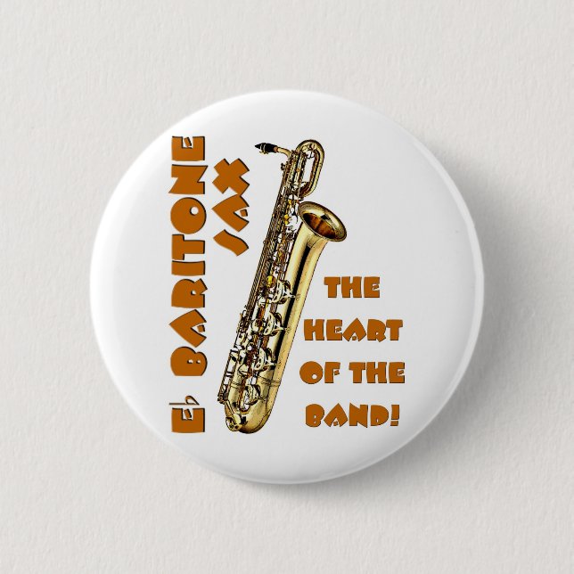 Baritone Sax 2 Inch Round Button (Front)