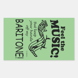 Baritone Sent La Musique Sticker Rectangulaire