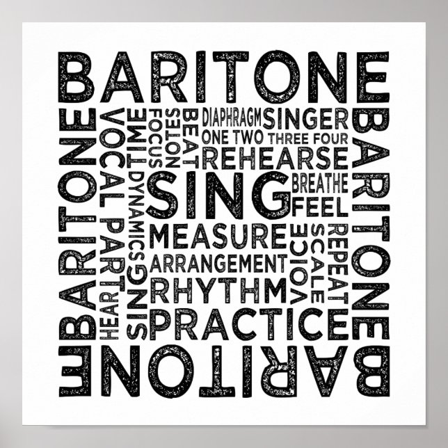Baritone Typography Poster (Front)