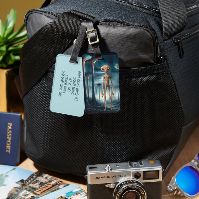 Bark Alien  Luggage Tag (Front & Back)