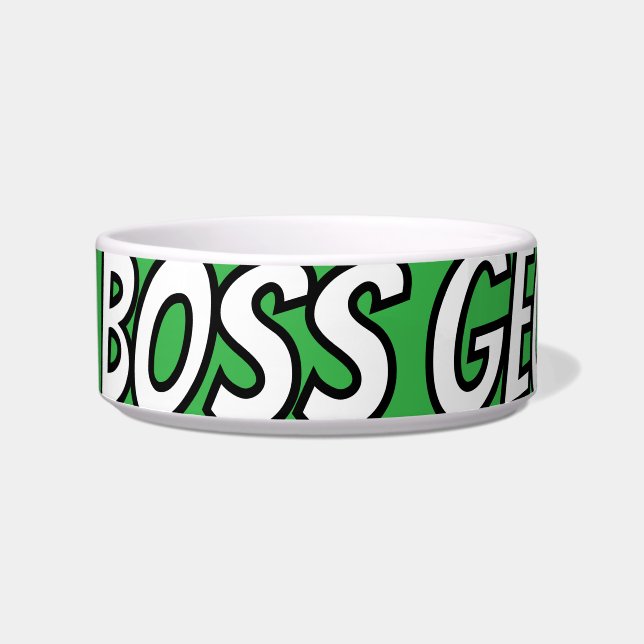Bark Boss Pet Dog Modern Cool Simple Funny Bowl (Front)