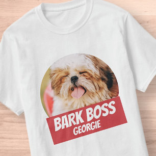 Bark Boss Pet Dog Photo Modern Cool Simple T-Shirt