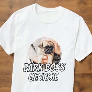 Bark Boss Pet Dog Photo Modern Simple Cool T-Shirt