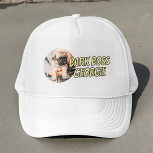 Bark Boss Pet Dog Photo Modern Simple Cool Trucker Hat