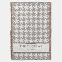Bark + Brown Houndstooth New Couple Woven
