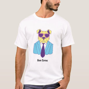 Bark Capone - Bulldog in Blue Suit T-Shirt