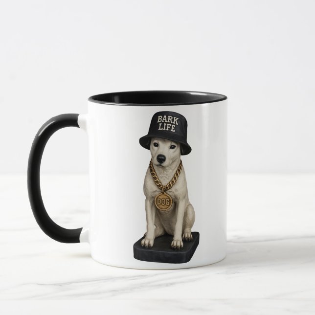 Bark Life Nipper – Hip Hop RCA Victor Dog  Mug (Left)